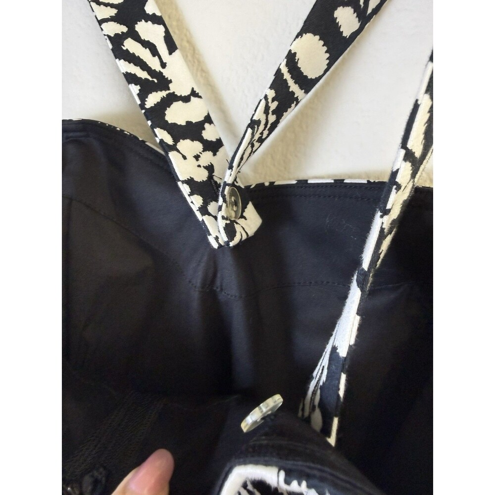 White House Black Market Floral Corset Bustier Tank Top Size 2 Black White Y2K - Picture 6 of 10